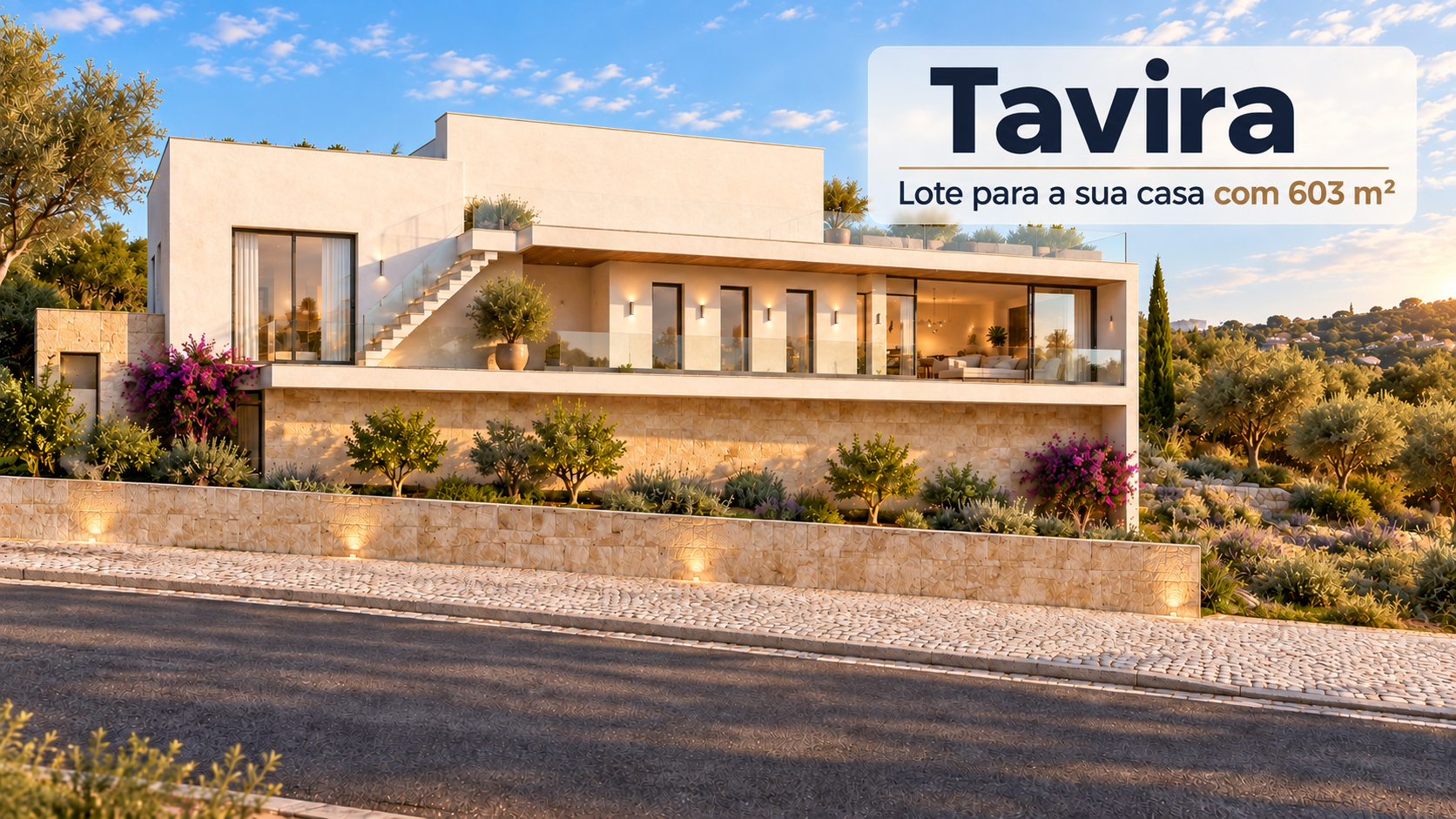 Lote com 603m2 em tavira